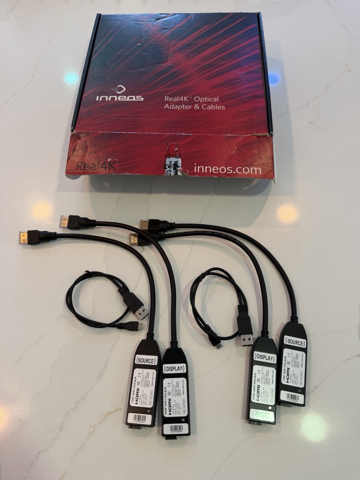 inneos Real4K Optical HDMI Adapter Cable 3 ft Black TX6F-SH51-03A-BJK