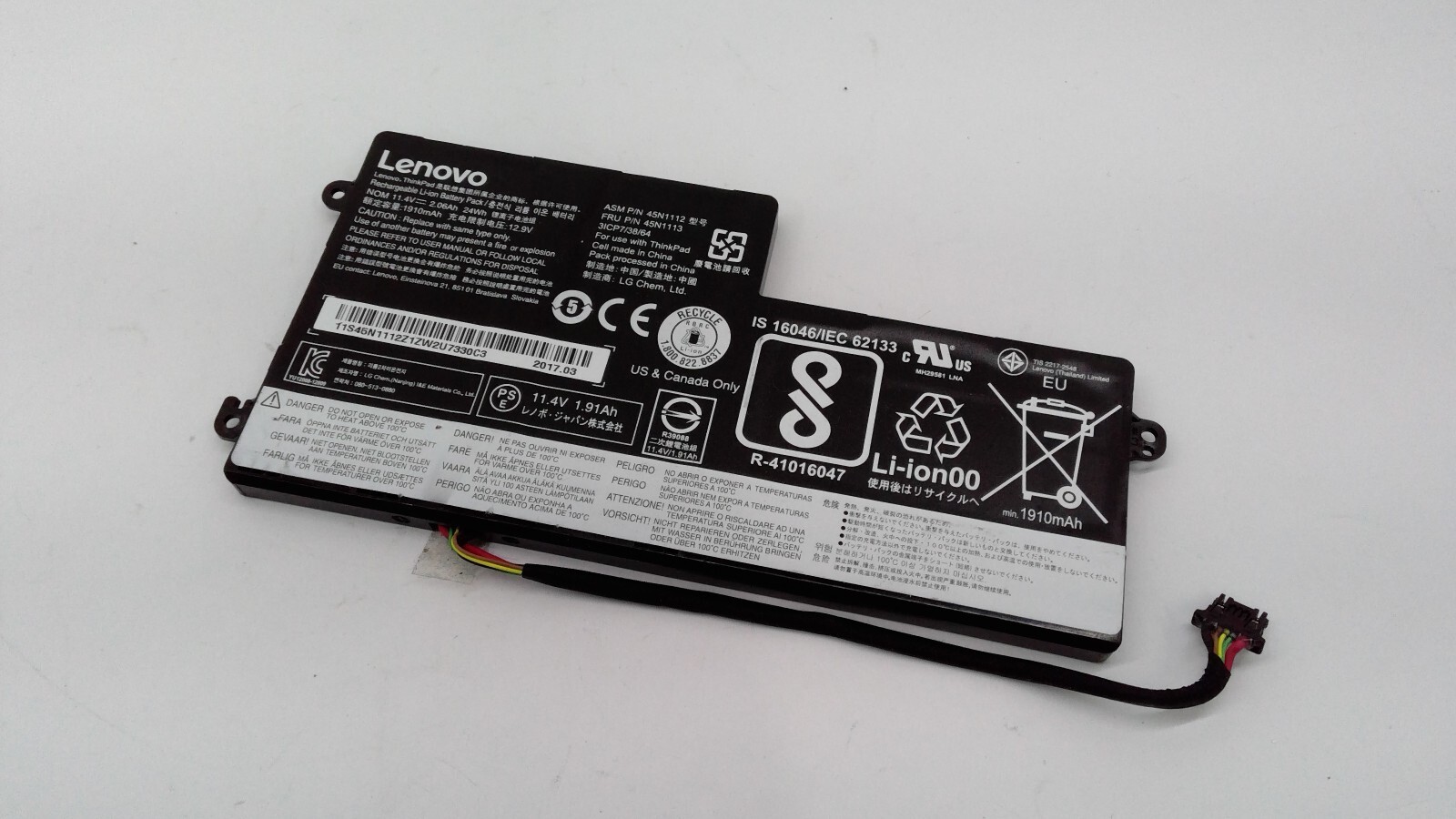 Original 45N1112 45N1113 Battery for Lenovo ThinkPad x240 x250 x260 x270 OEM