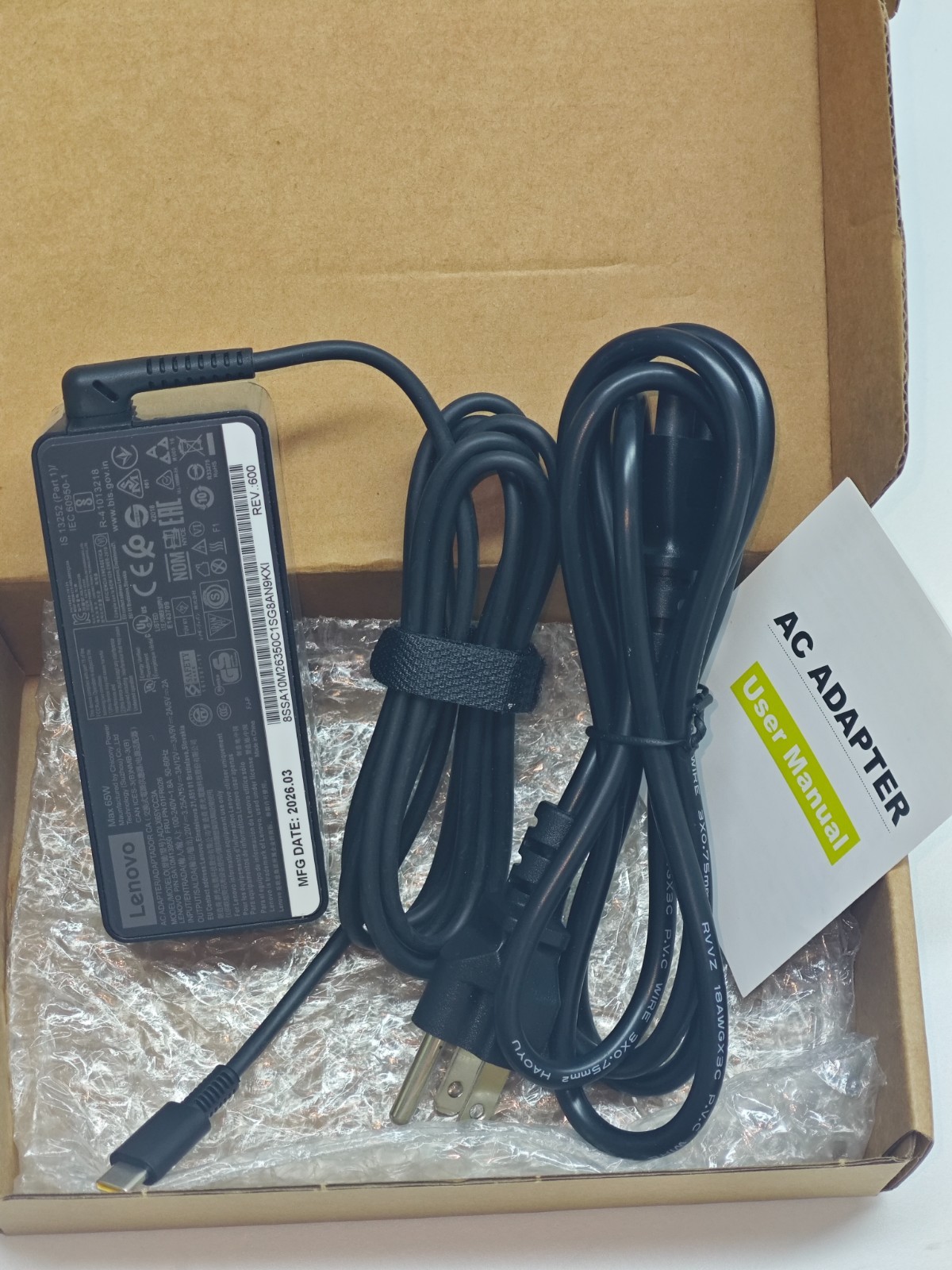 Genuine 65W USB C Charger For Lenovo Thinkpad T470 /Yoga/Chromebook ADLX65YLC3A