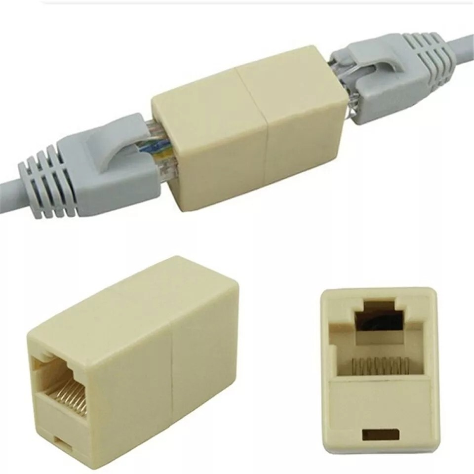 RJ45 Powerline Network Adapters CAT6 CAT5 Cable Female Splitter Ethernet LAN