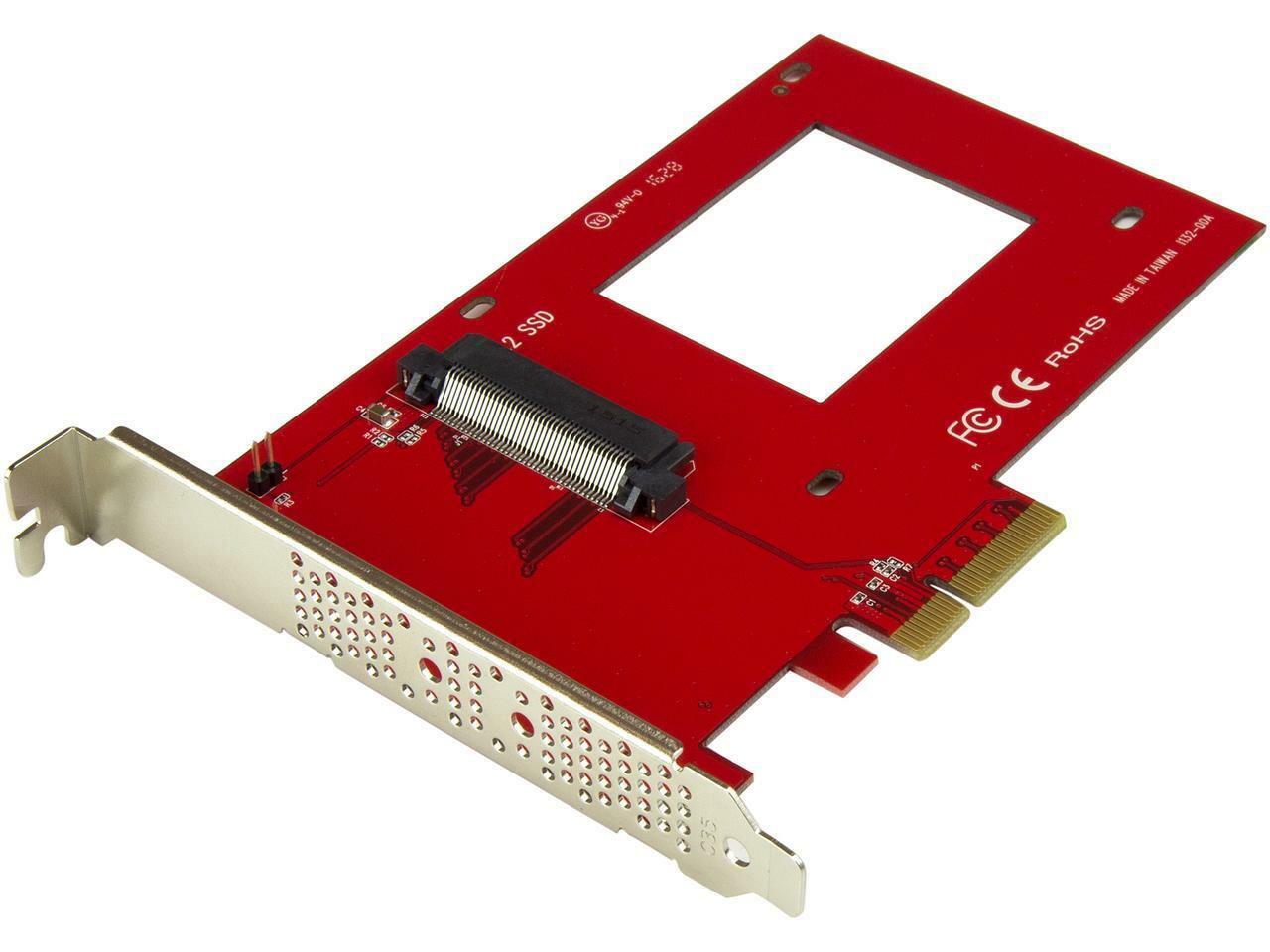 StarTech.com U.2 to PCIe Adapter for 2.5″ U.2 NVMe SSD – x4 PCI Express 3.0 Mode