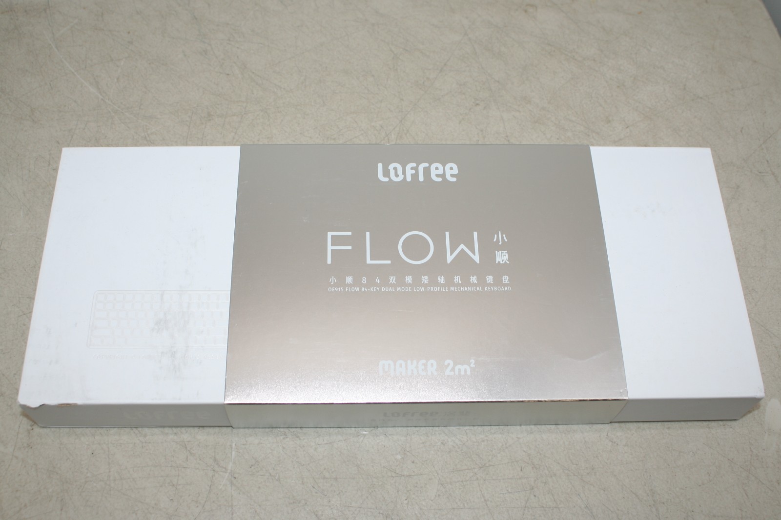 LOFREE Flow 84-Key Dual Mode Low Profile Mechanical Keyboard – White