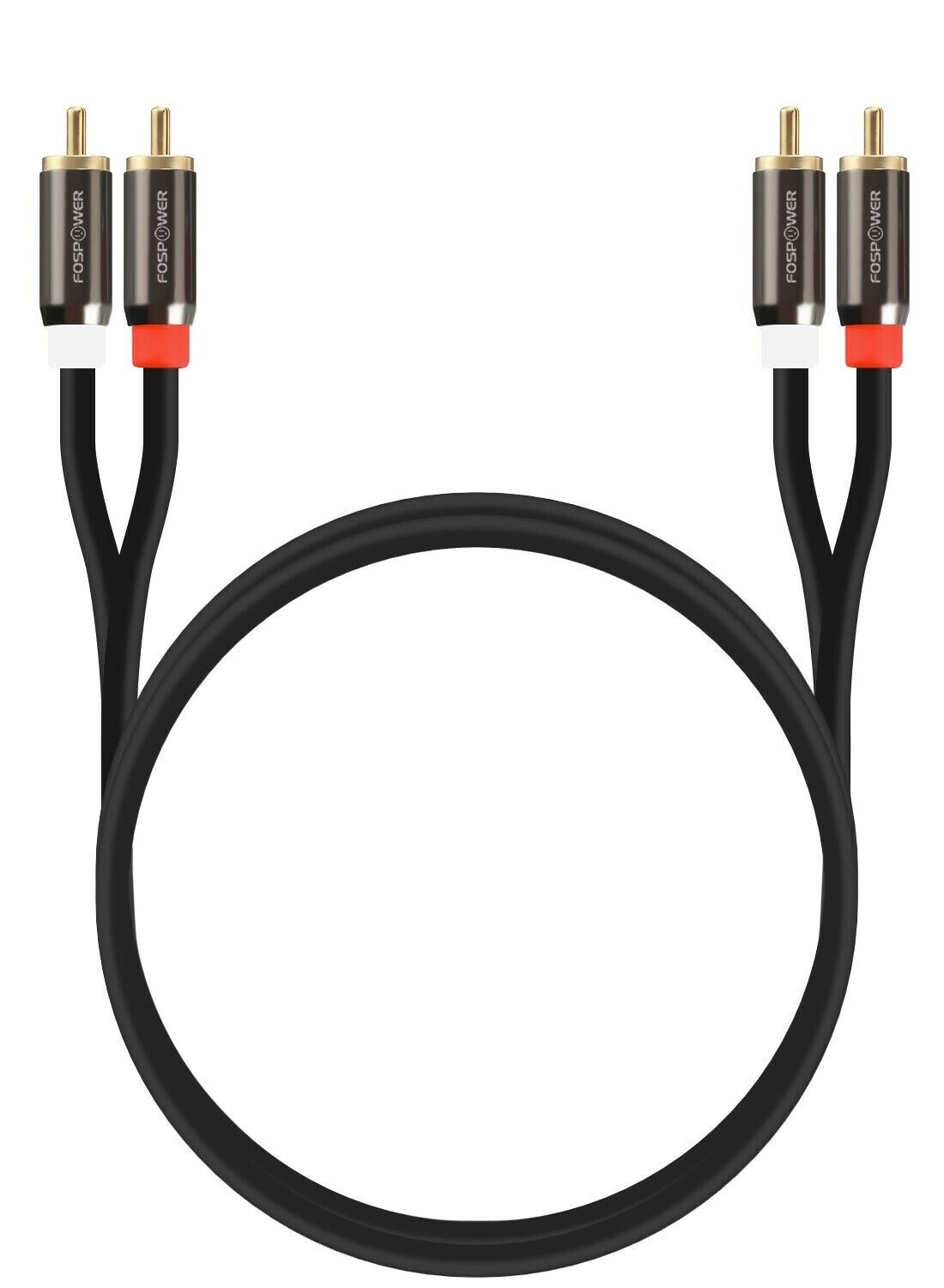 FosPower 3 6 10 15 25 FT Gold Plated RCA Male L/R Stereo Audio Cable Cord Plug
