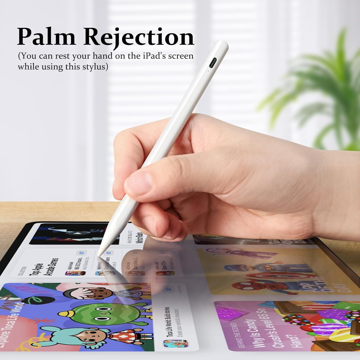 Stylus Pen for iPad 2018-2025, Pencil for iPad 11th A16/10/9/8/7/6 Gen, Air/pro
