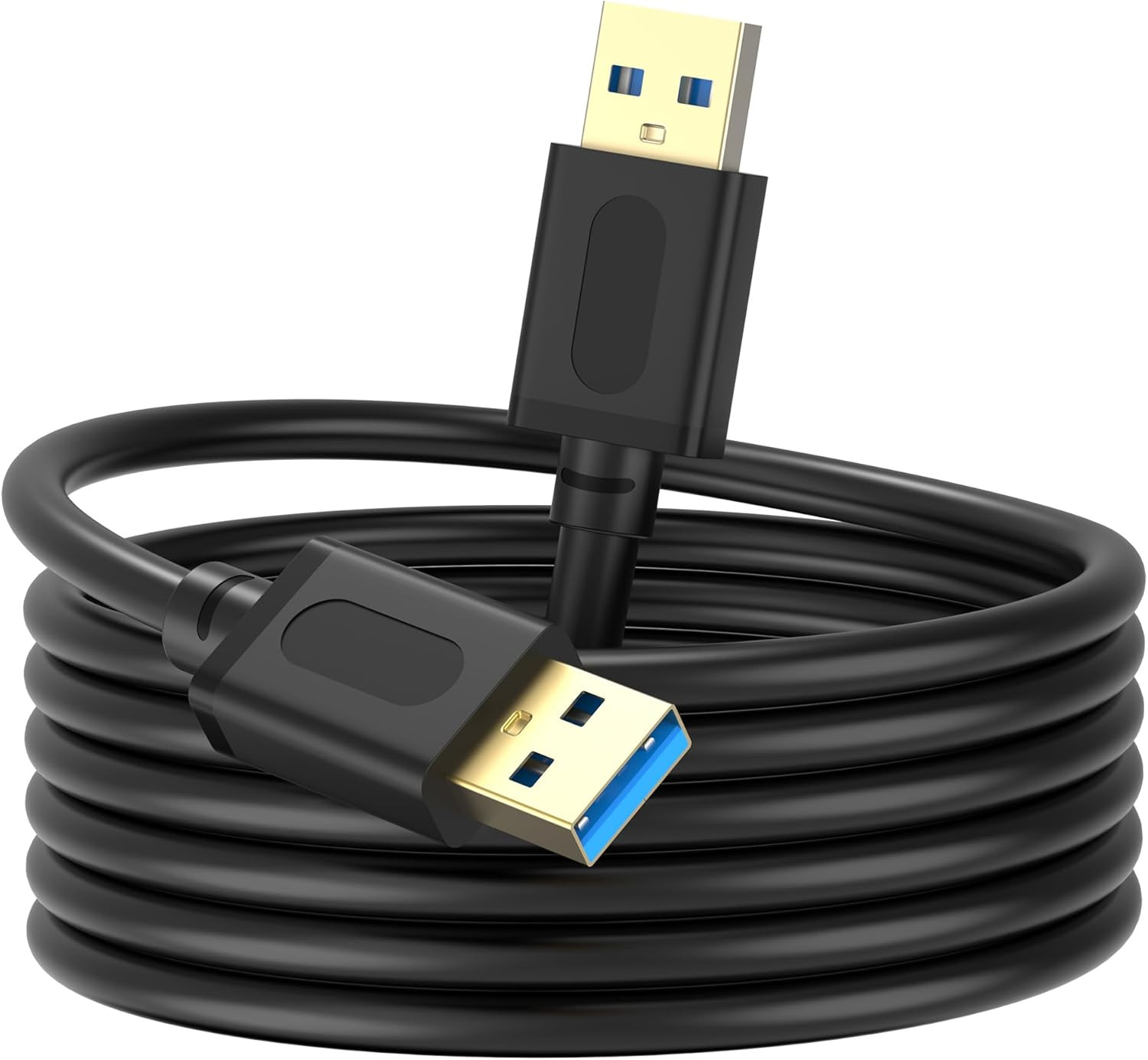 USB 3.0 Male to Male Cable 6Ft,Usb to USB Cable with Gold-Plated Connector for H