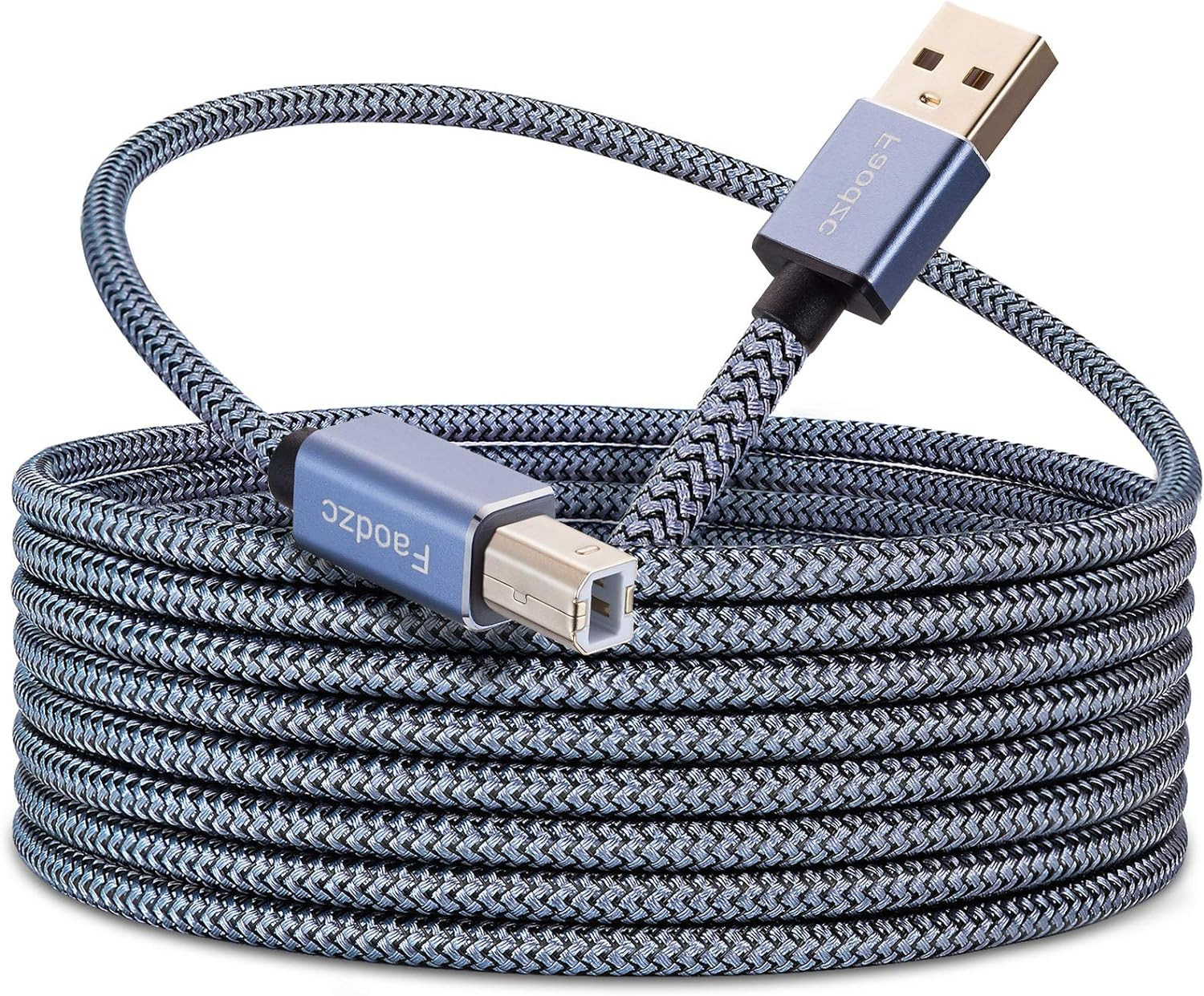 25 Ft USB Printer Cord 2.0 Type a Male to B Male – High Speed Compatible with…