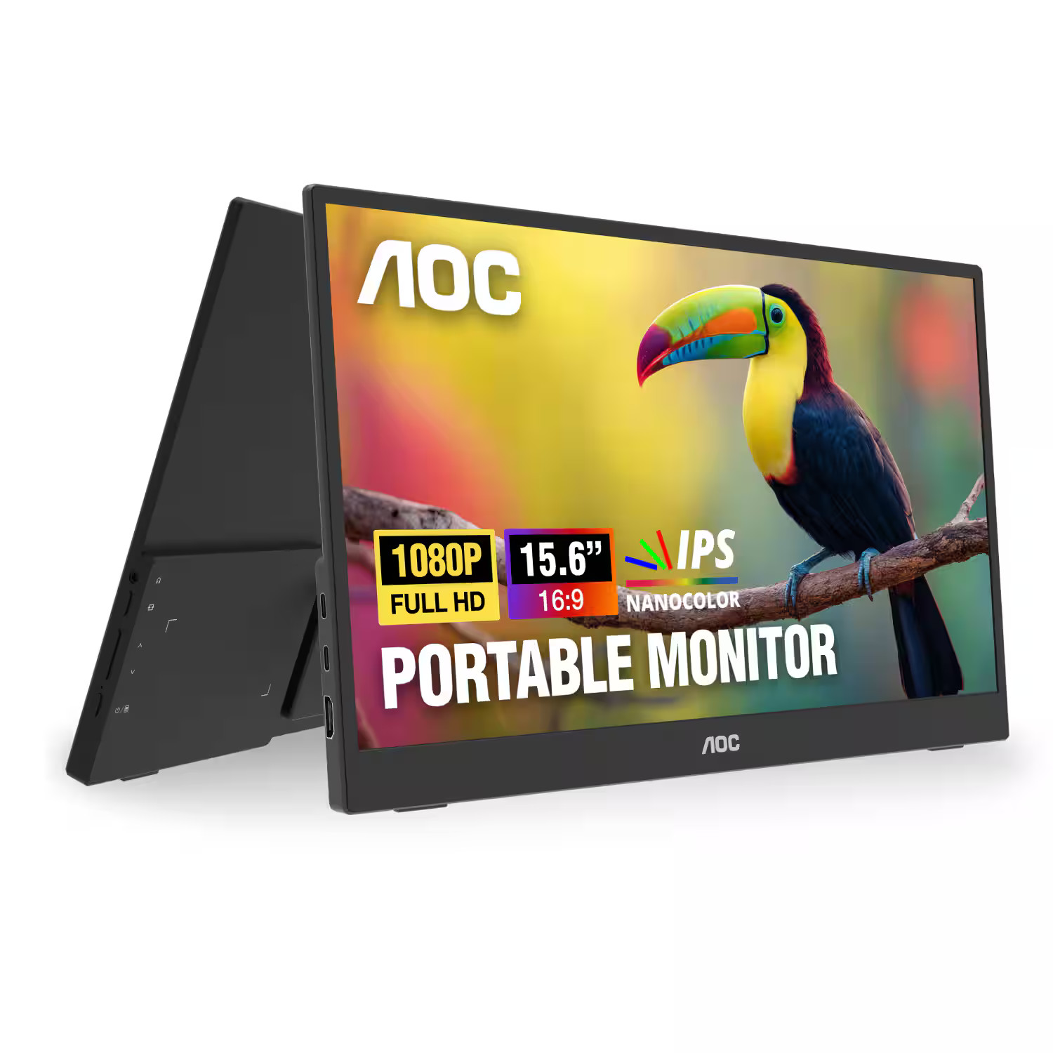AOC – 16T35 15.6″ IPS Portable Monitor, FHD (1920×1080), USB-C – Black