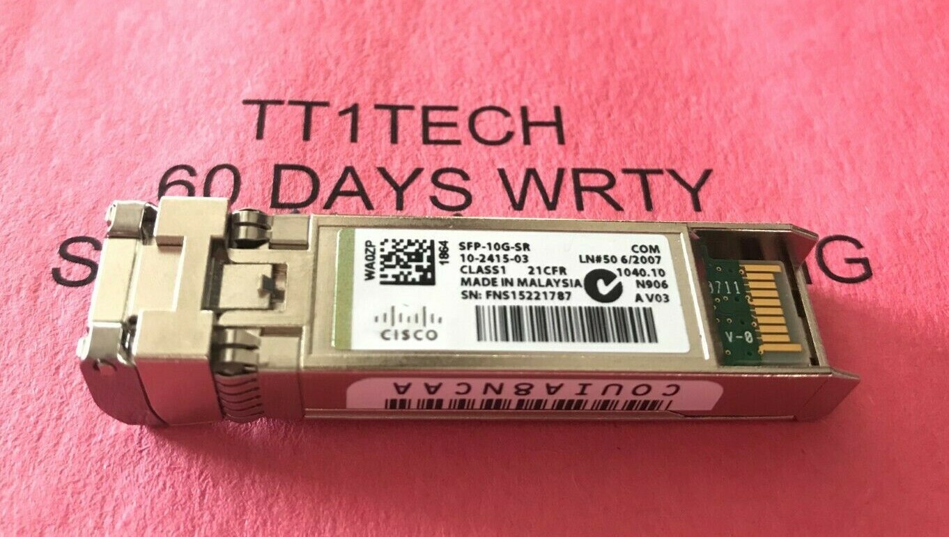 Genuine Cisco SFP-10G-SR 10-2415-03 V03 SFP+ Transceiver made in Malaysia 500pc