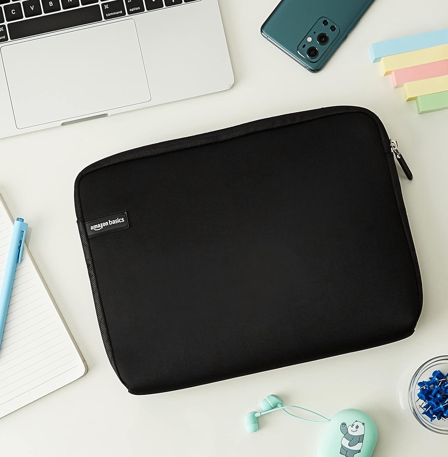 Amazon Basics 11.6 inch Laptop Sleeve, Protective Zippered Case – Black