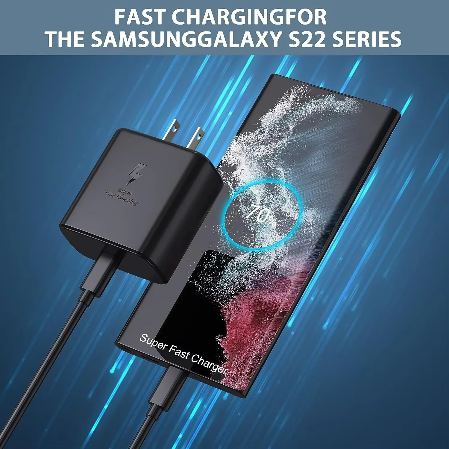 Original Samsung 45W Super Fast Charger Adapter USB-C Cable Galaxy S25 S24 Ultra