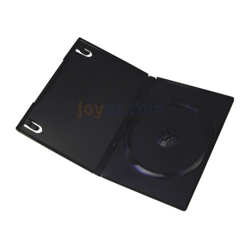 50 pk Standard 14mm Single CD DVD Black Movie Case Storage Box with Outter Cover