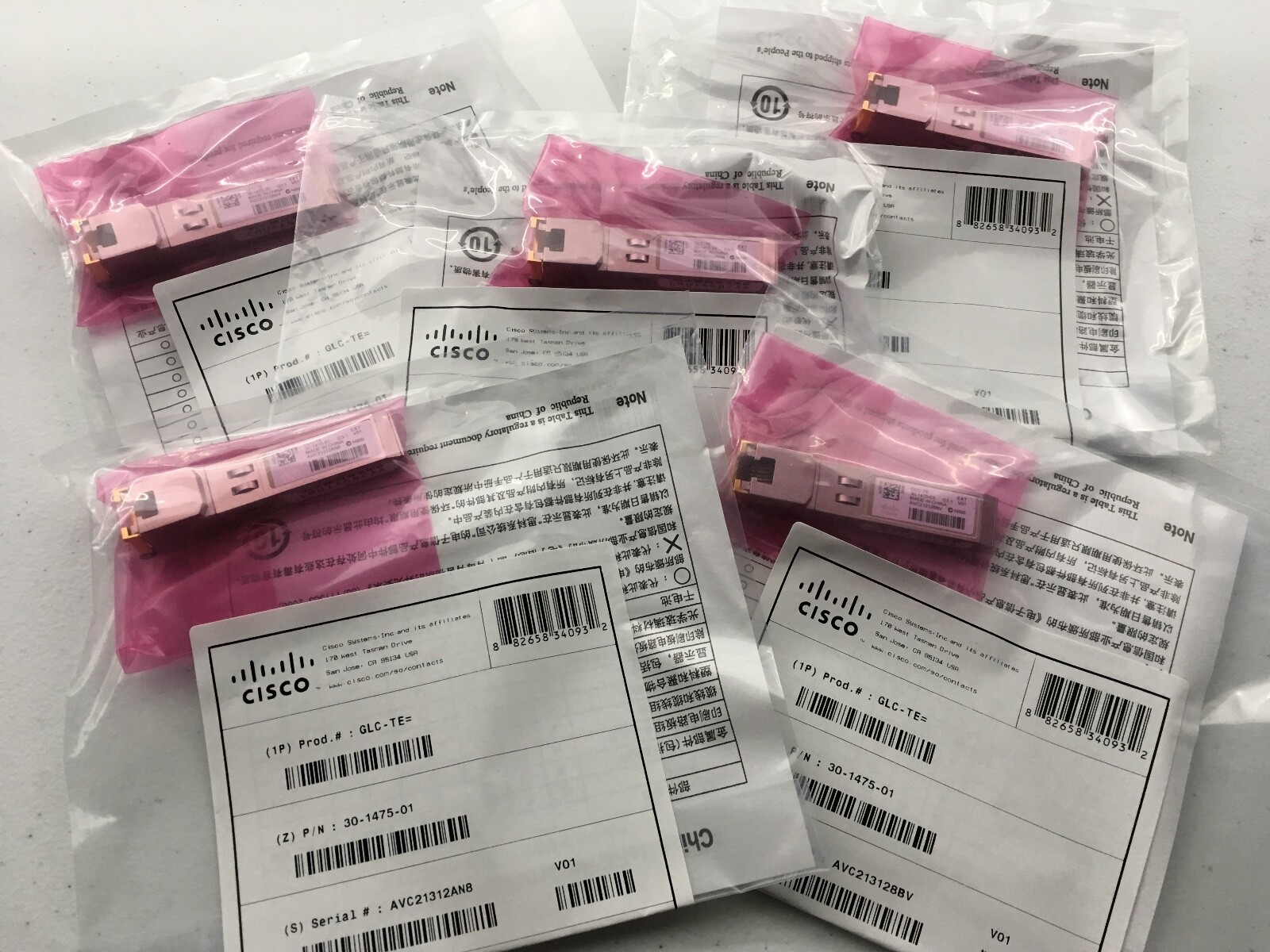 Cisco GLC-TE 1000BASE-T SFP Copper RJ-45 100m – 01478 1 Year