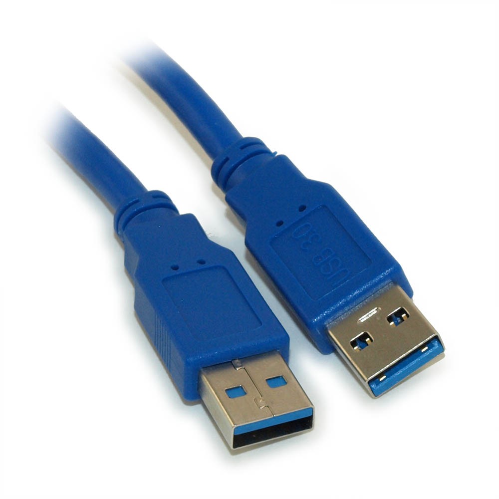 12 inch USB 3.2 Gen 2 SUPERSPEED 10Gbps Type A Male to A Male Cable BLUE