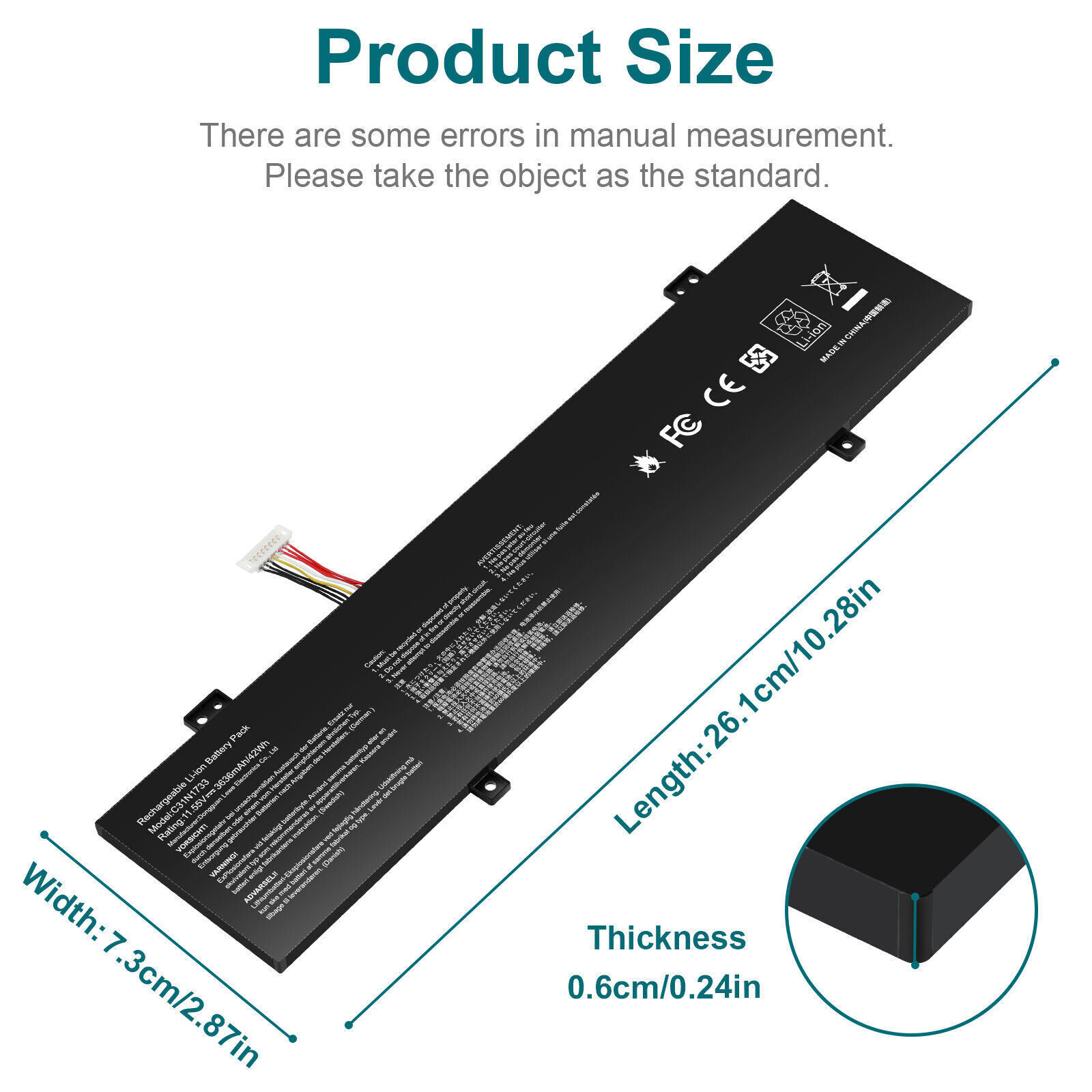 C31N1733 Battery for ASUS Vivobook Flip 14 TP412U TP412UA TP412F 42Wh 11.55V
