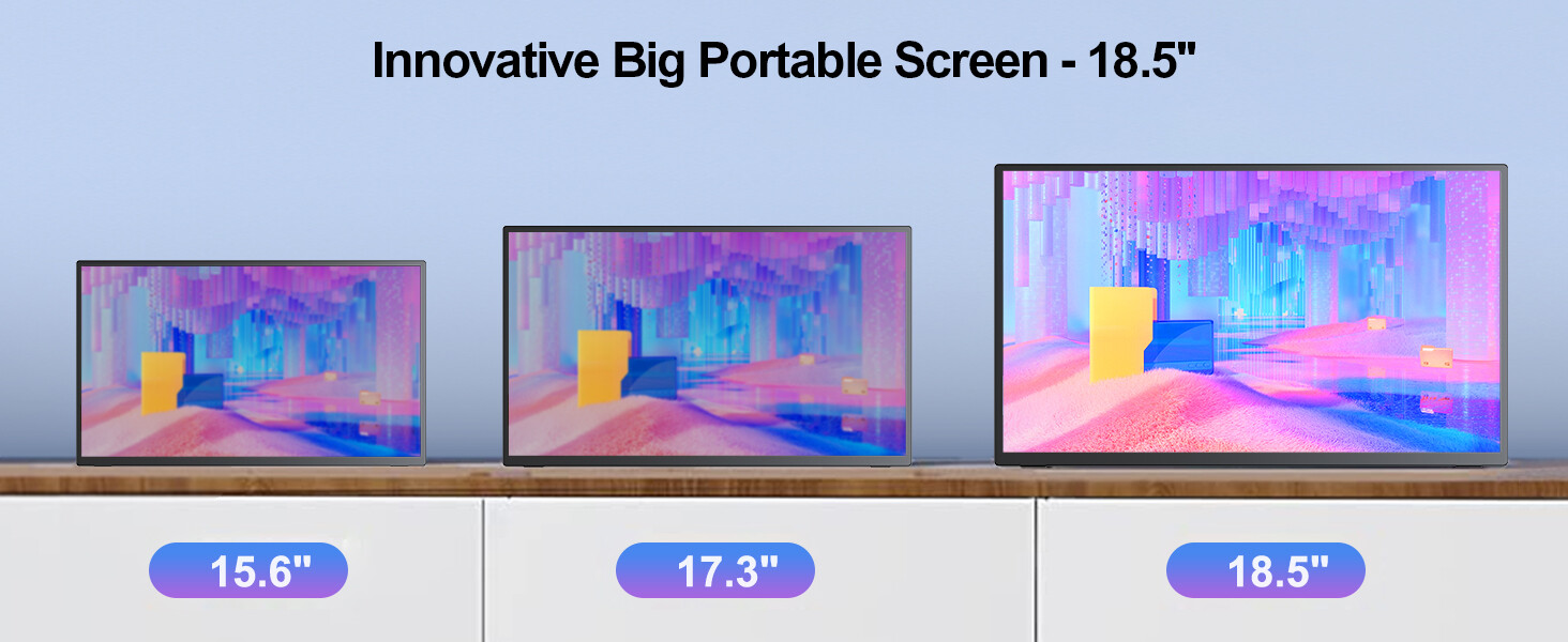 120Hz Gaming Monitor Portable Monitor 18.5″ 1920*1080 Freesync Screen HDR FHD