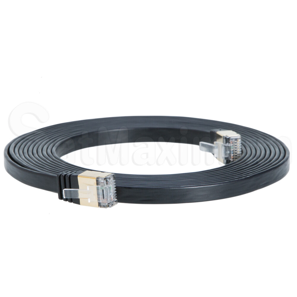 CAT7 Ethernet Cable Flat Patch Cord 10Gbps High Speed Network SHIELDED – LOT
