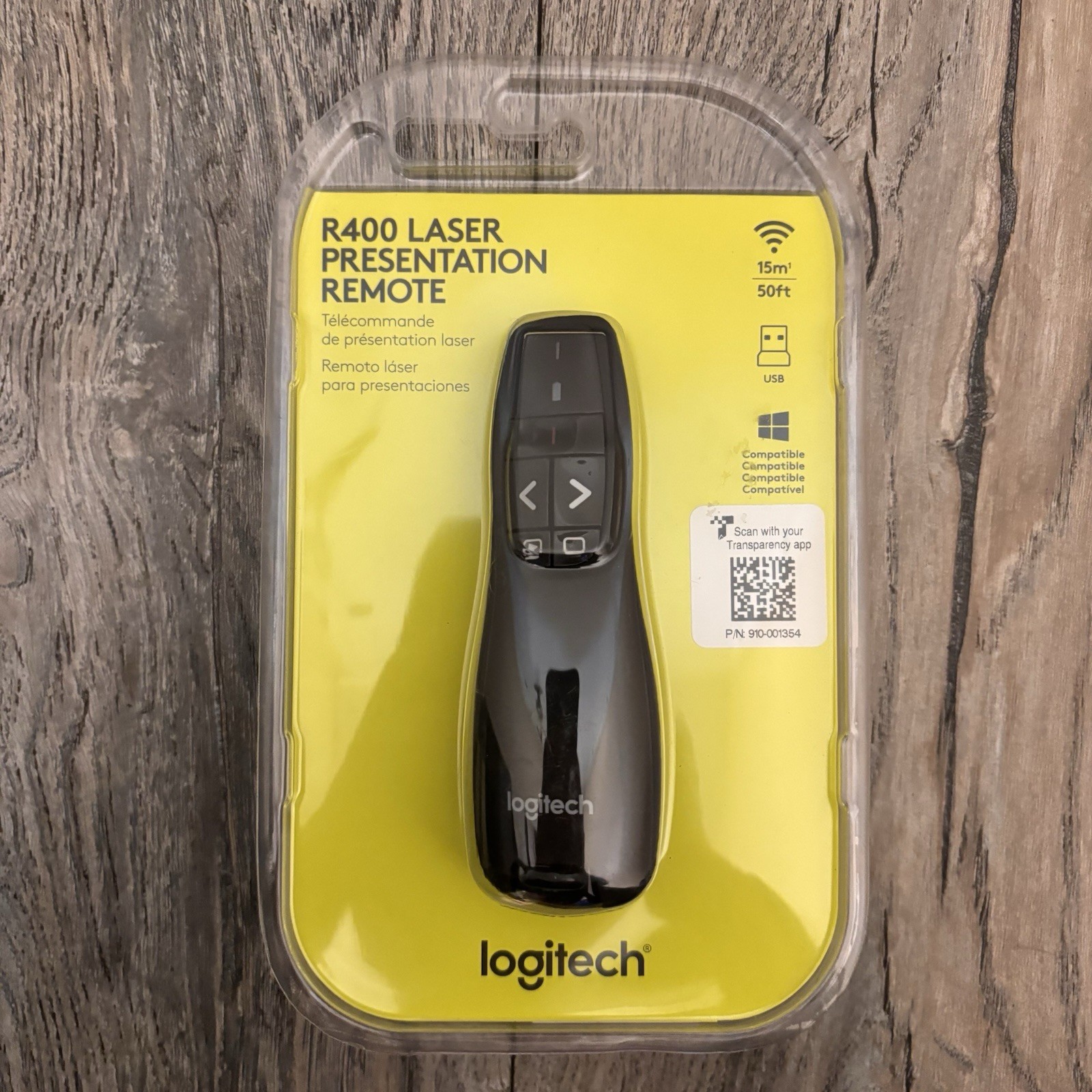 NEW SEALED Logitech R400 Laser Presentation Remote Control Black