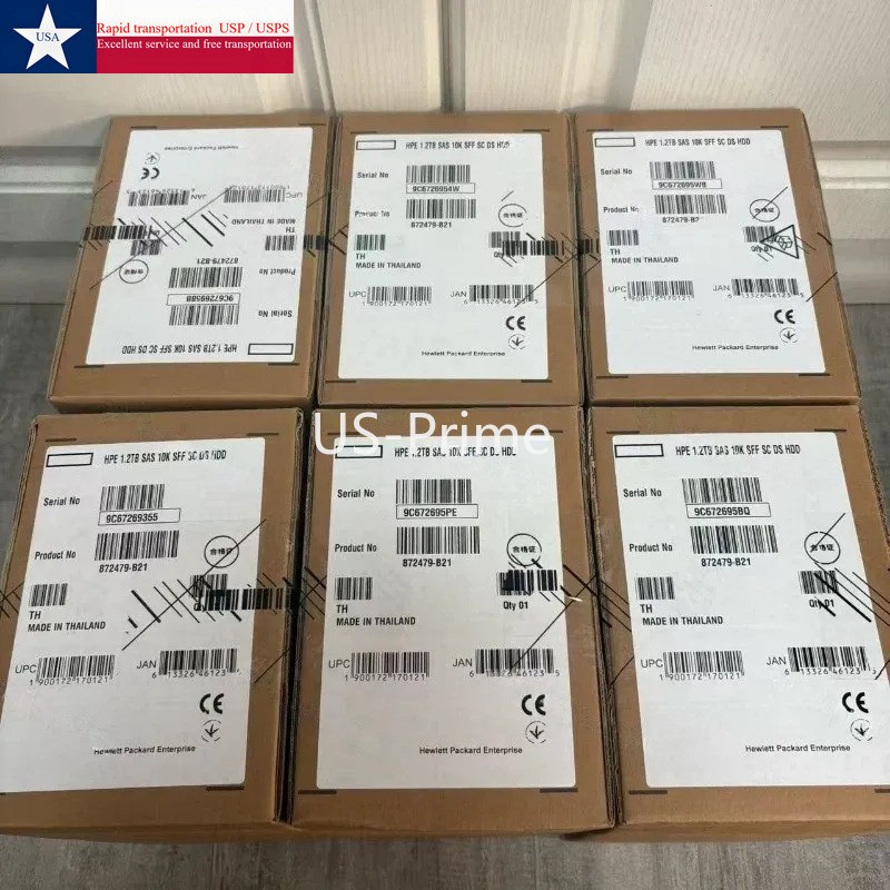 FOR HP 872479-B21，872737-001 1.2TB，10K，12G，2.5 SAS SC DS HDD INCLUDES HDD TRAY