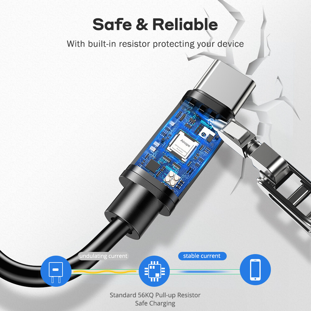 USB C Type C to USB C Cable 5A Fast Charging Cable Data Cord For Huawei Samsung