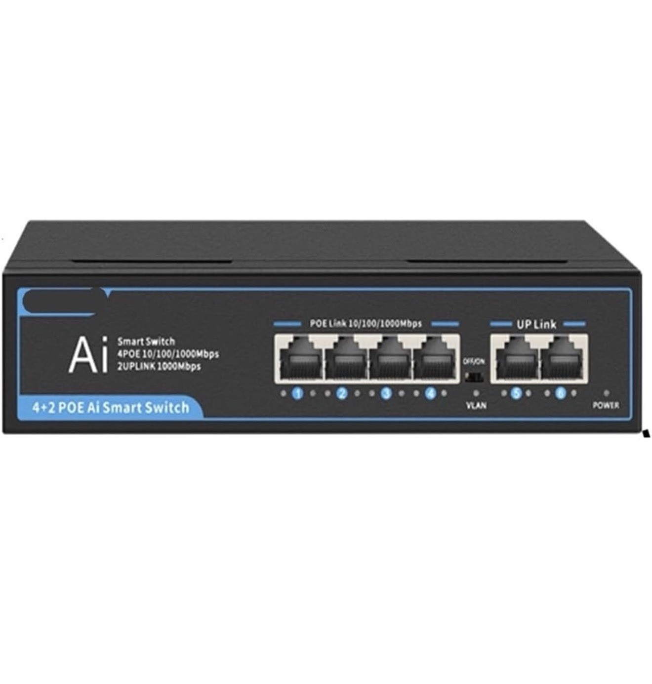 POE Switch 6-Port 1000Mbps Gigabit Ethernet Switch Fast Network Switch(1000Mbps)