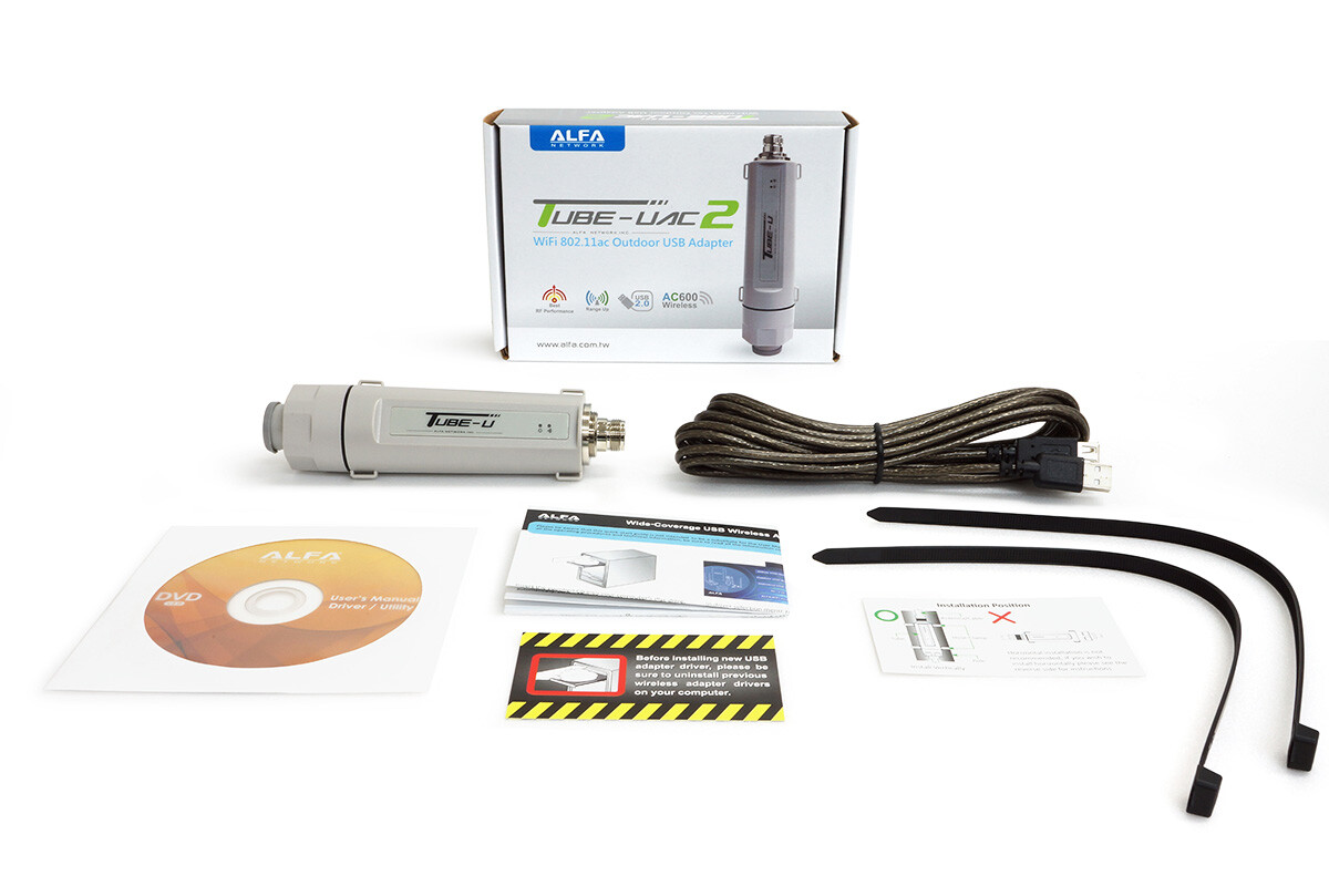 Alfa Tube-UAC2 802.11ac Dual Band 2.4 5GHz outdoor long range client USB adapter