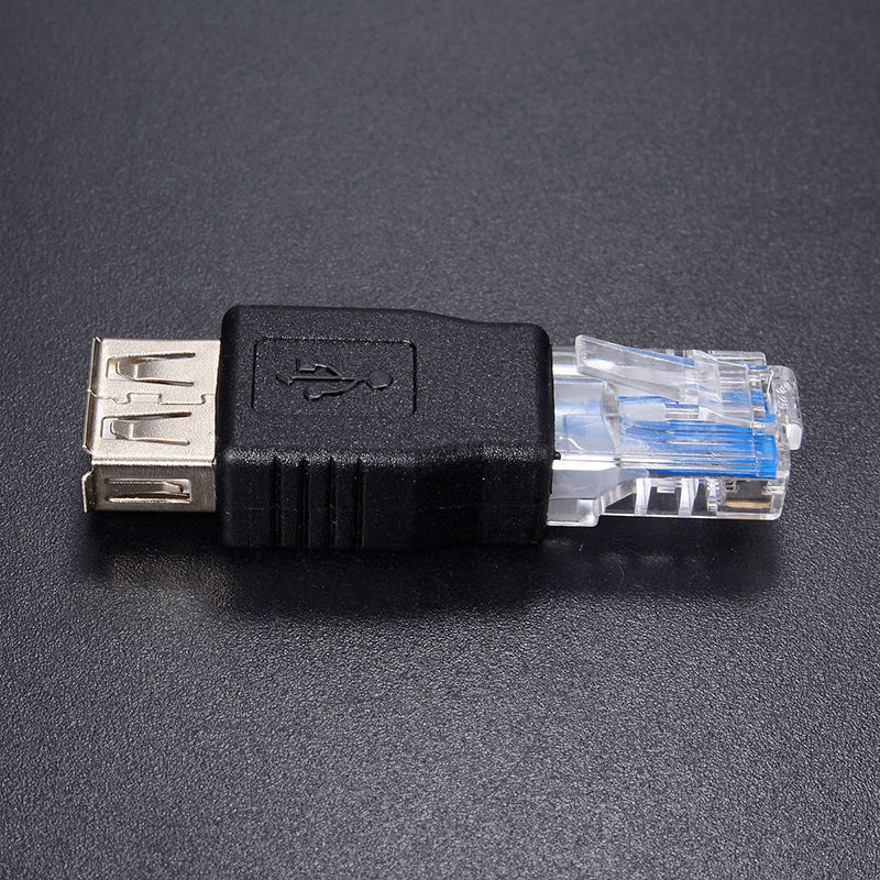 New RJ45 Male to USB AF A Female Adapter Socket LAN Network Ethernet Router Plug