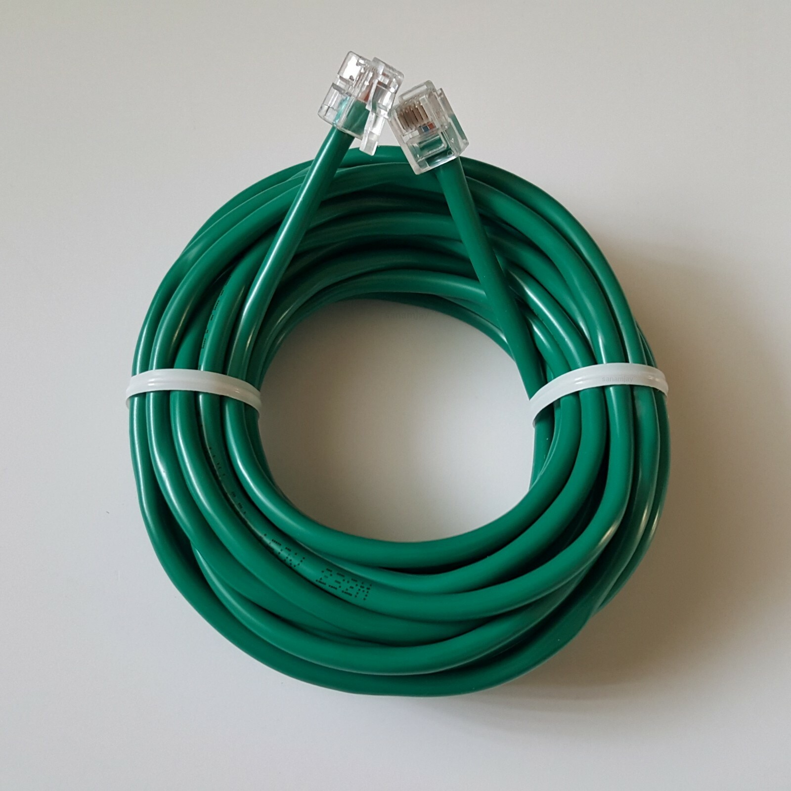 RJ11 RJ12 CAT5e Green DSL Telephone Data Cable for Centurylink, AT$T, Frontier .