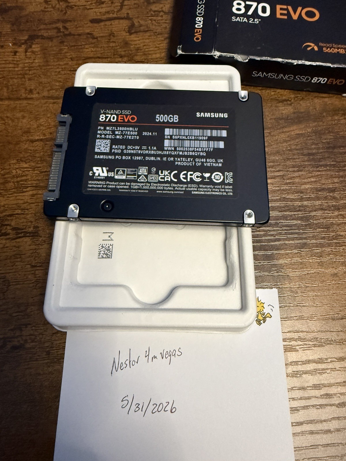 SAMSUNG 870 EVO SATA SSD 500GB 2.5” Internal Solid State Drive New