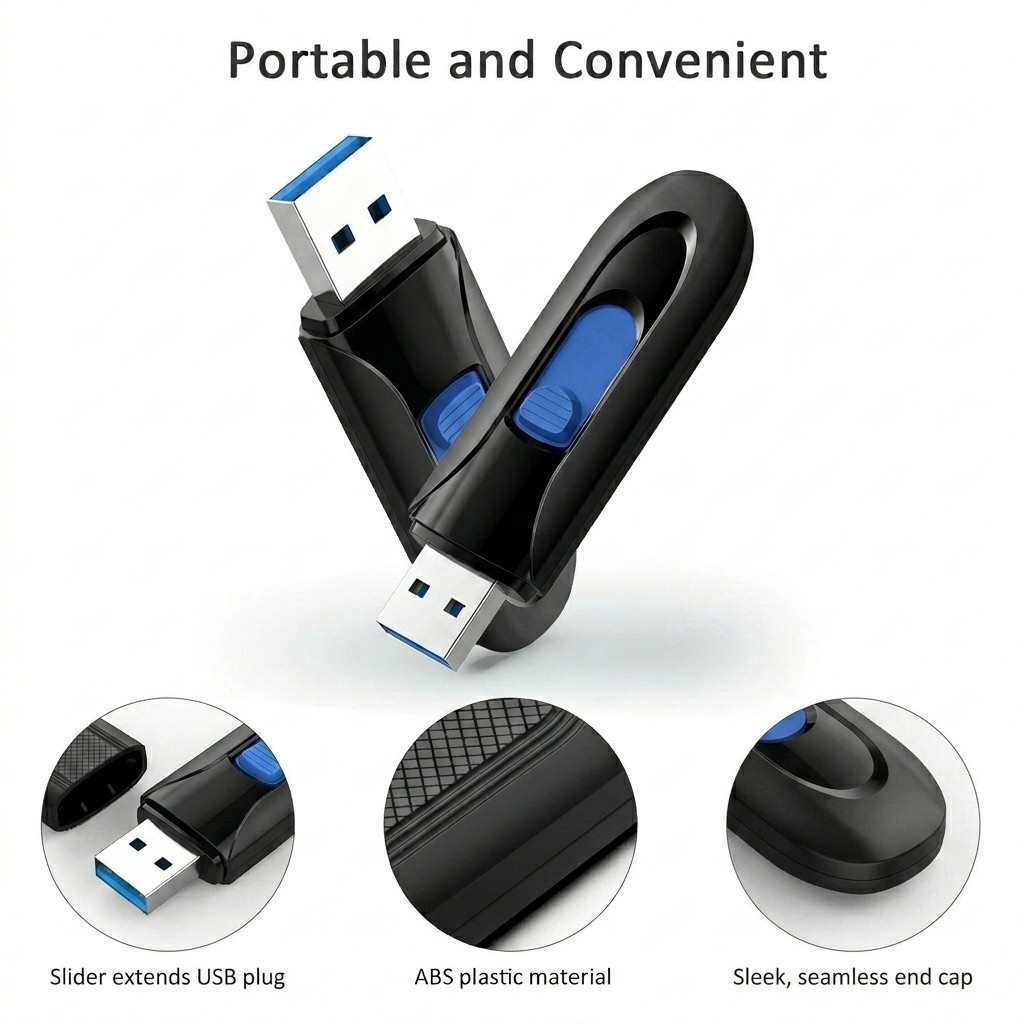 USB 3.0 Flash Drive High Speed Retractable USB Memory Stick 256GB 1024GB LOT