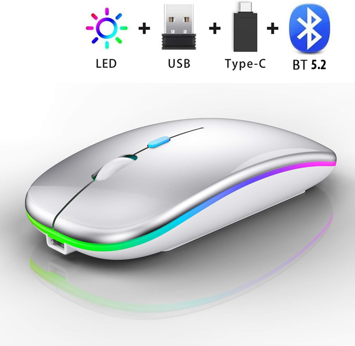 Qullqian Wireless Bluetooth Mouse for MacBook Air/Mac/Pro/Laptop/Compute
