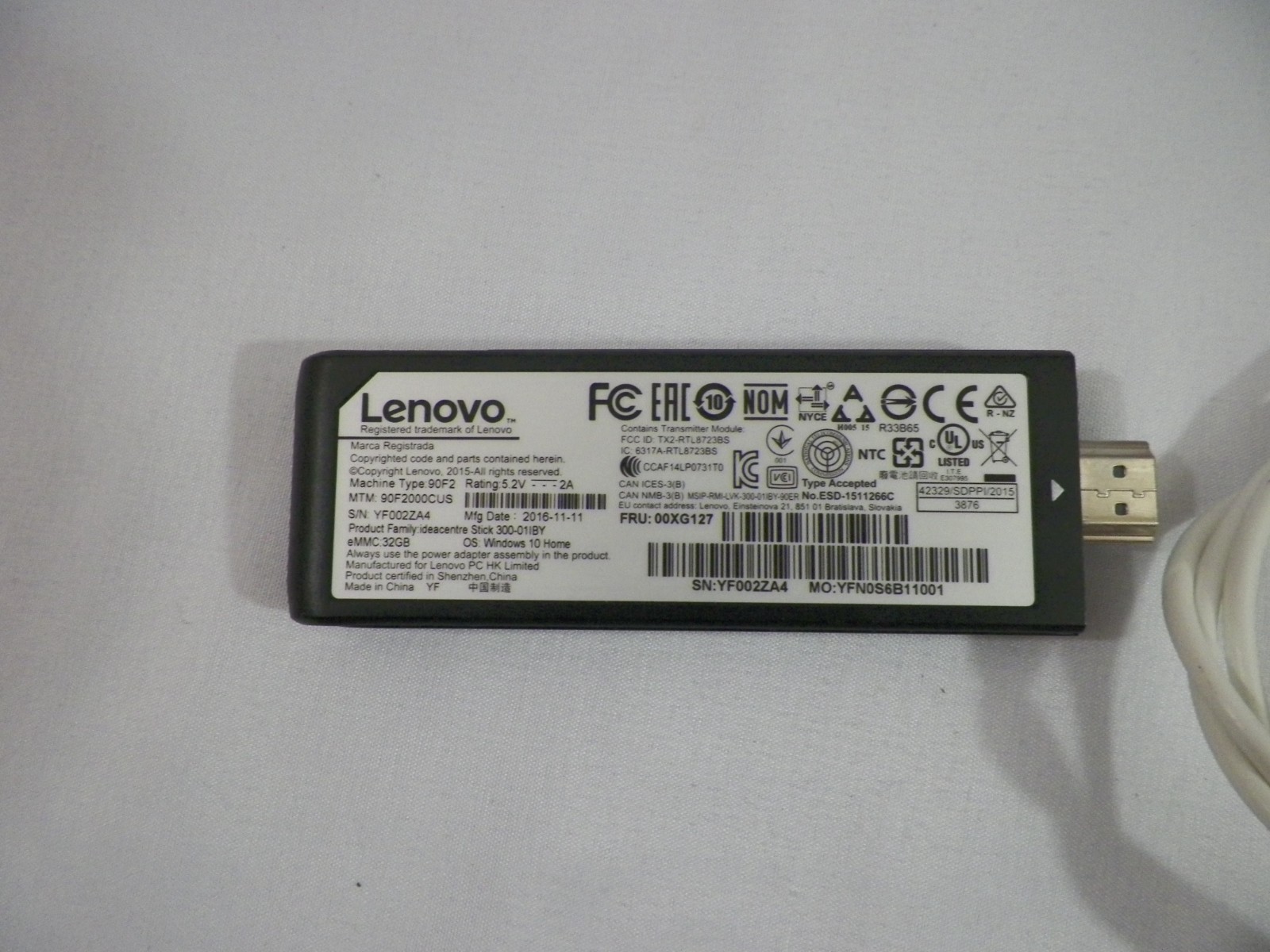 Lenovo IdeaCentre Stick 300 Intel DDR3 32 GB eMMC Windows 10 Home (lot E)