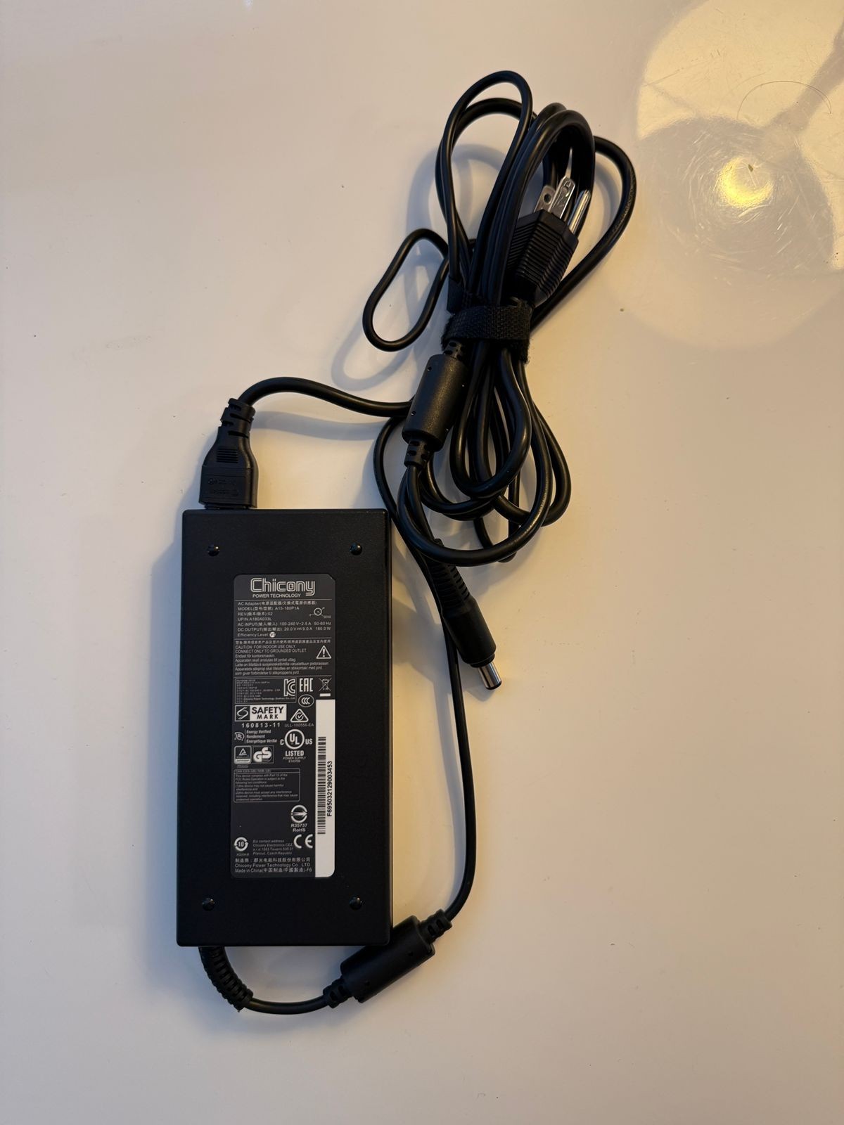 Genuine Chicony 180W 20V 9A Adapter A15-180P1A Power Supply for MSI Laptop 7.5mm
