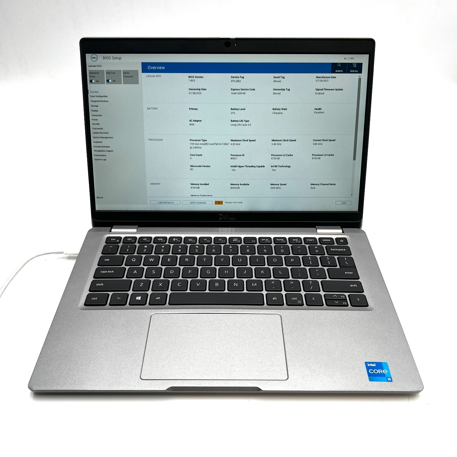 Dell Latitude 5320 13″ i5-1135G7 8GB RAM 256GB SSD No OS | TESTED USED – GOOD
