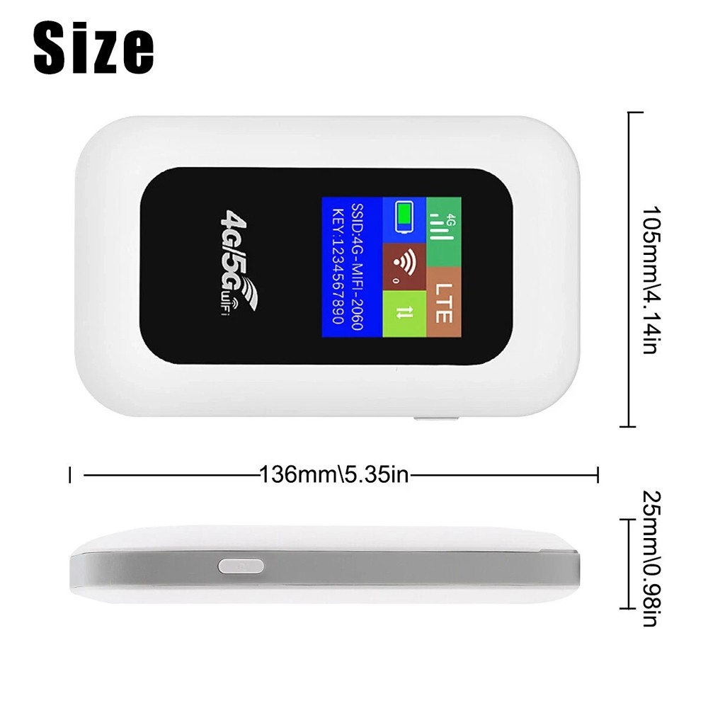 Unlocked 5G Wireless 3000 mAh WiFi Router Mobile Broadband MIFI LCD Hotspot US