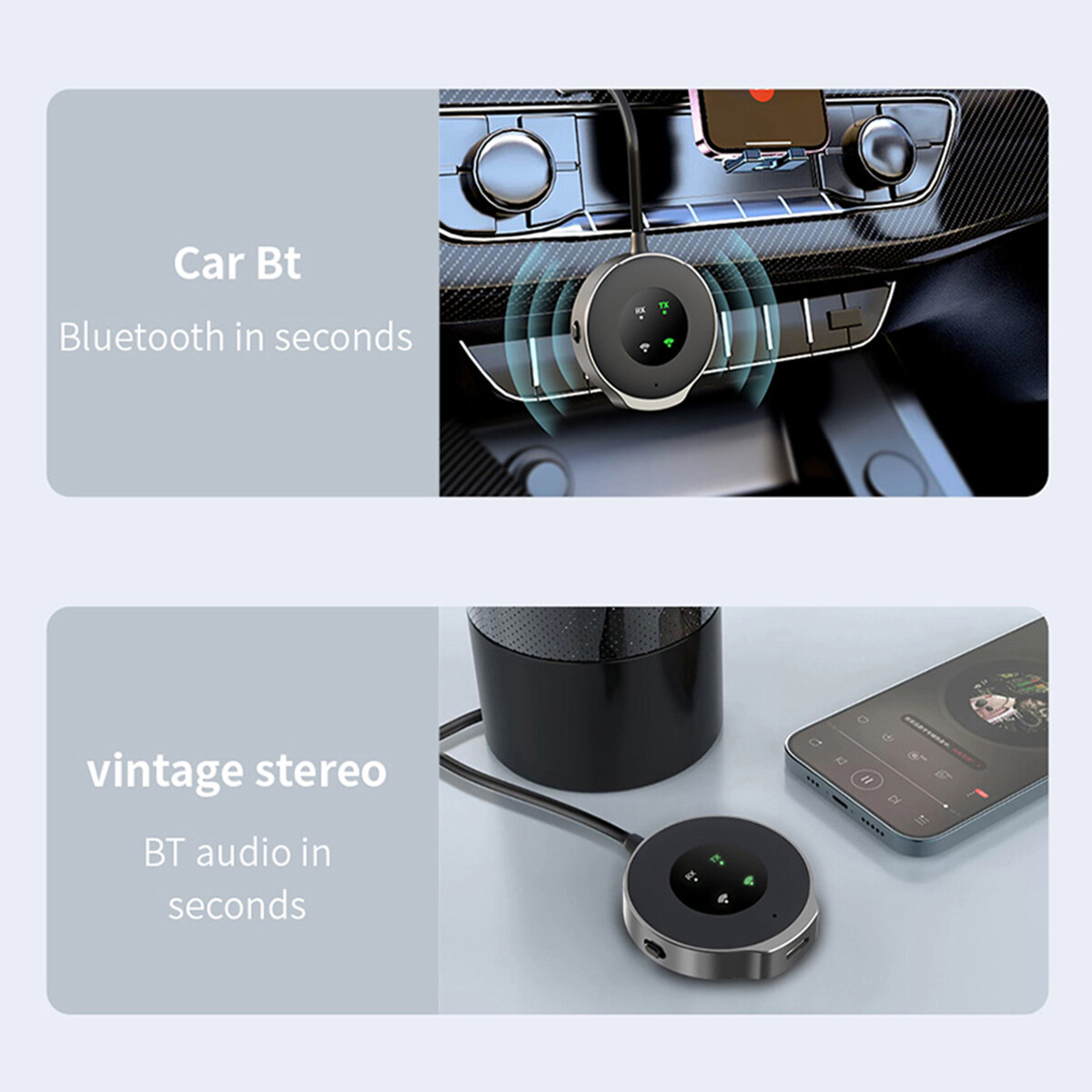 USB Wireless Bluetooth 5.3 Transmitter Receiver FM Car Music Audio Aux Adapter