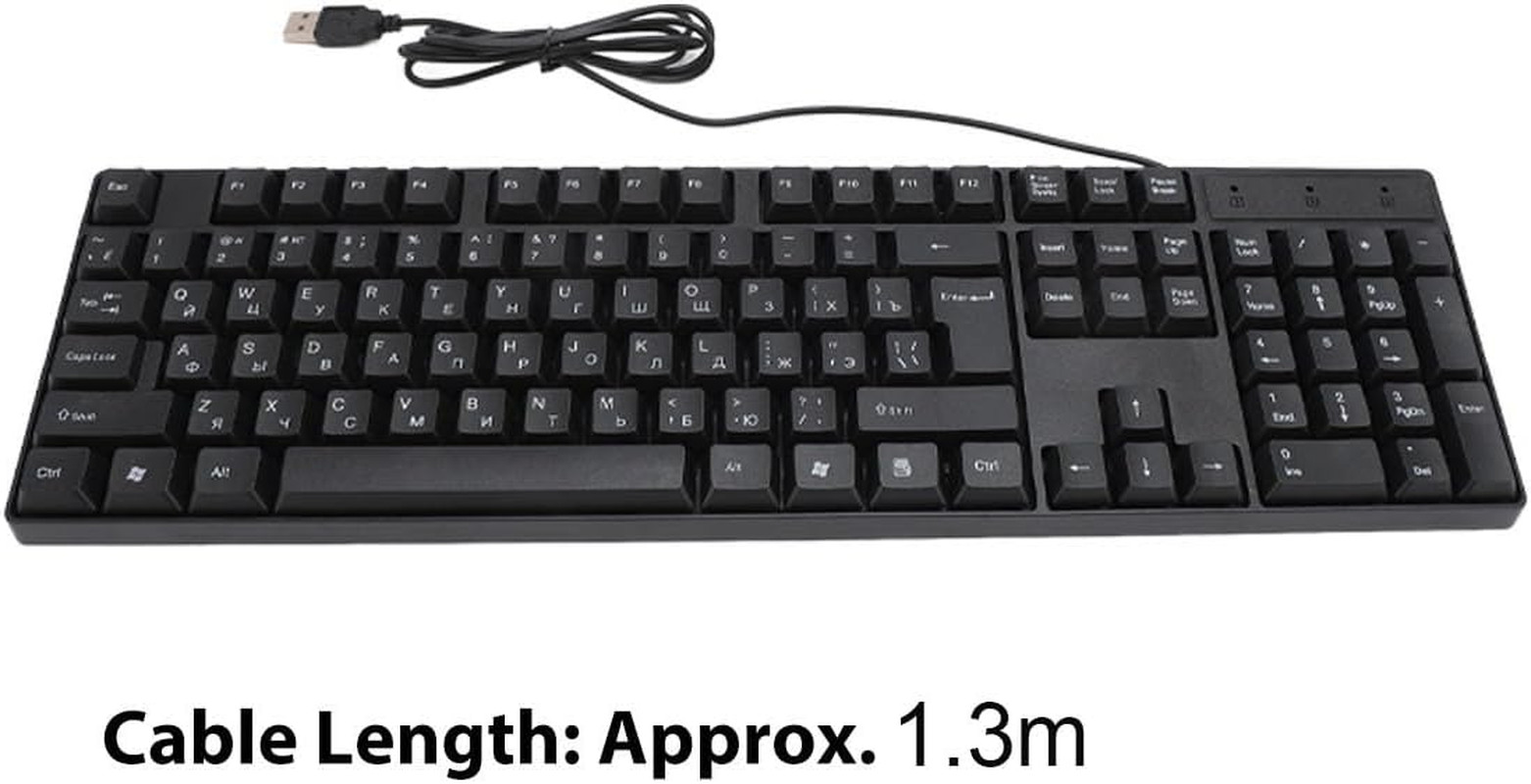 USB Wired Minority Language Keyboard (Russian, English), 104 Keys 1.5M Cable, Er