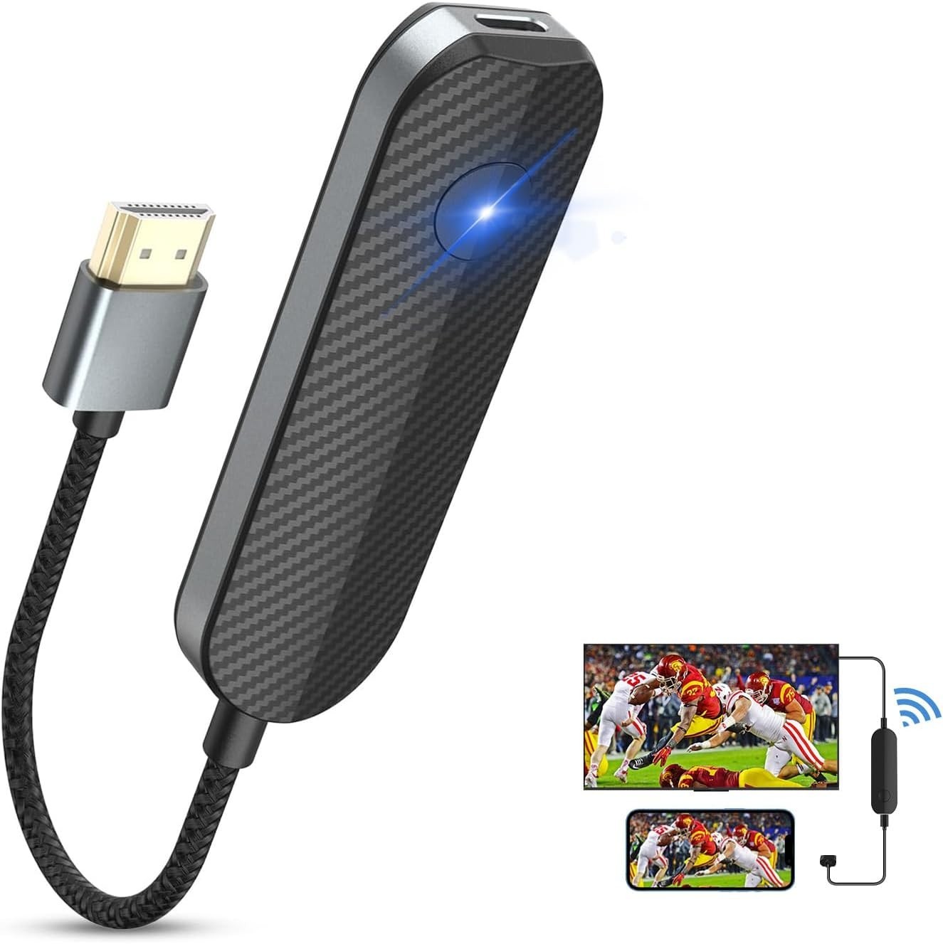 Portable 4K HDMI Display Adapter – Dual Screen Casting for Tablets and Laptops