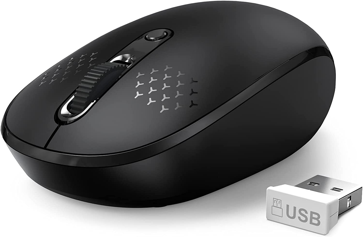 Portable Wireless Mouse, 2.4GHz Silent with USB Receiver, Optical USB Mouse