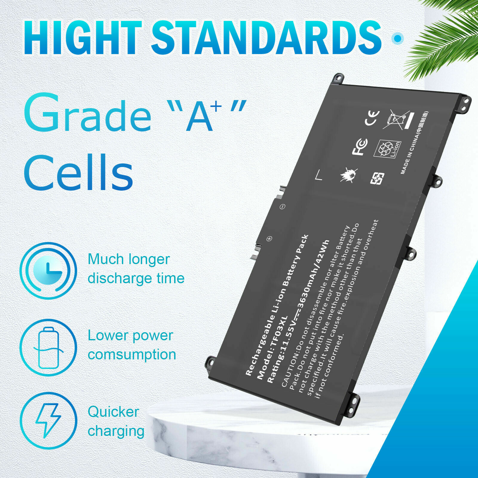 Battery for HP Pavilion 15-CC023CL 15-CC563ST TPN-Q192 TPN-Q196 TF03041XL 11.55V