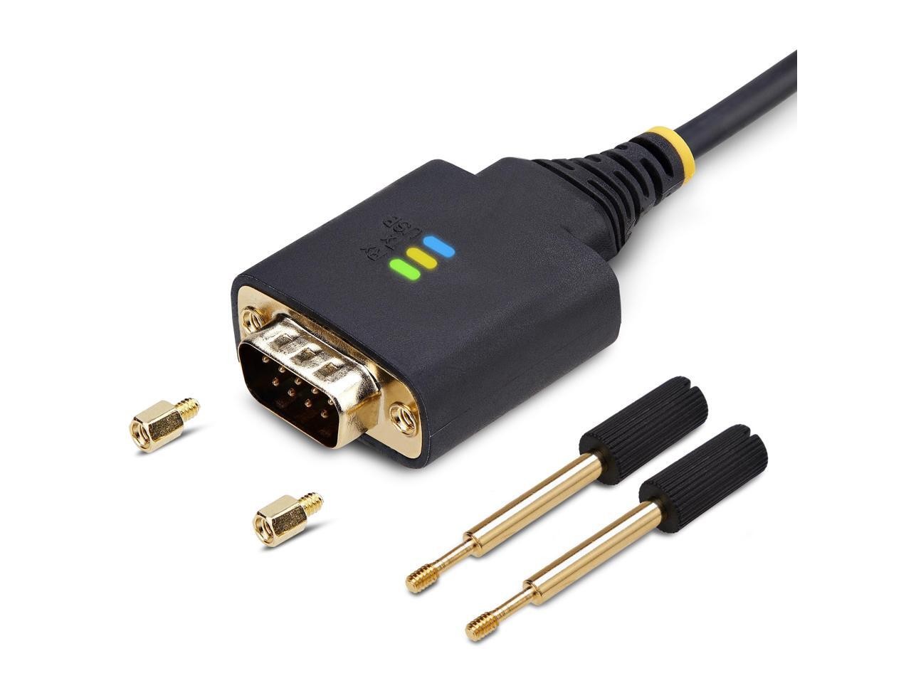 StarTech 1ft (30cm) USB to Serial Adapter Cable, COM Retention, Interchangeable
