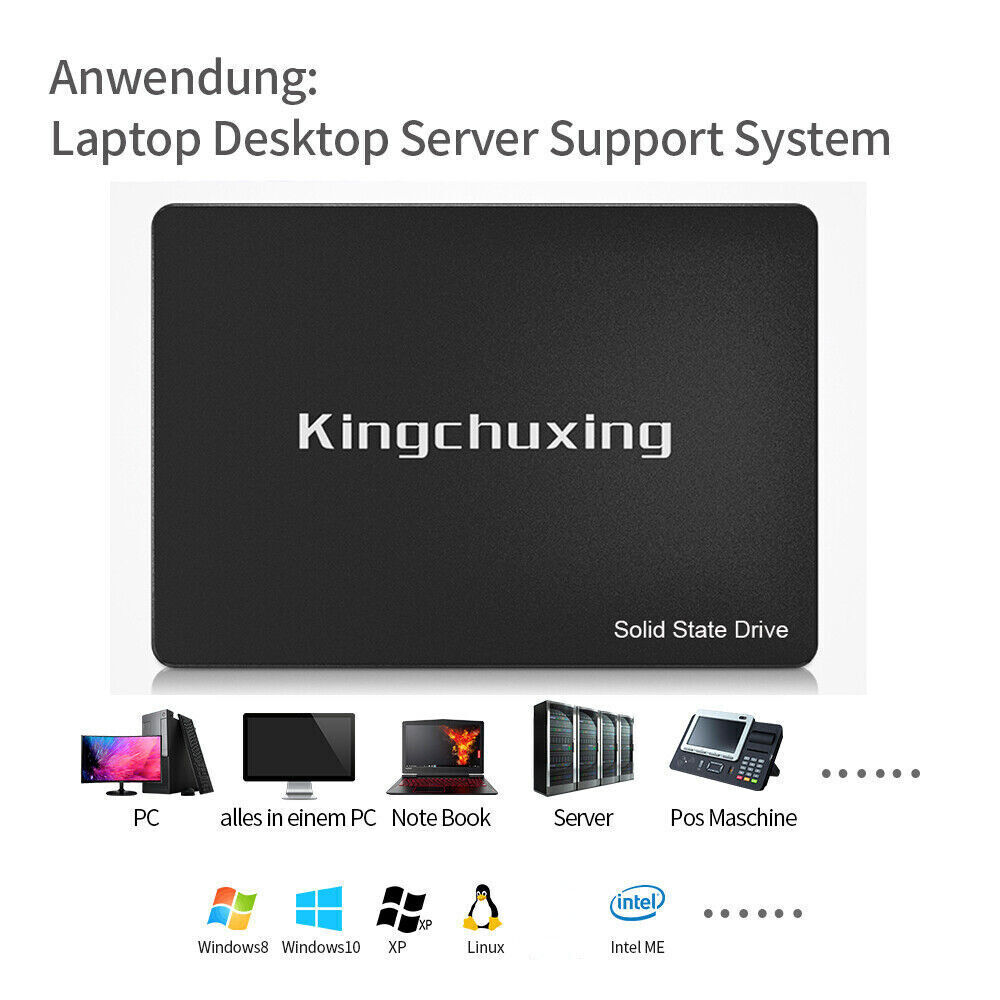 Kingchuxing 512GB 1TB 2TB SSD 2.5″SATA III Internal Solid State Drive 550MB/s