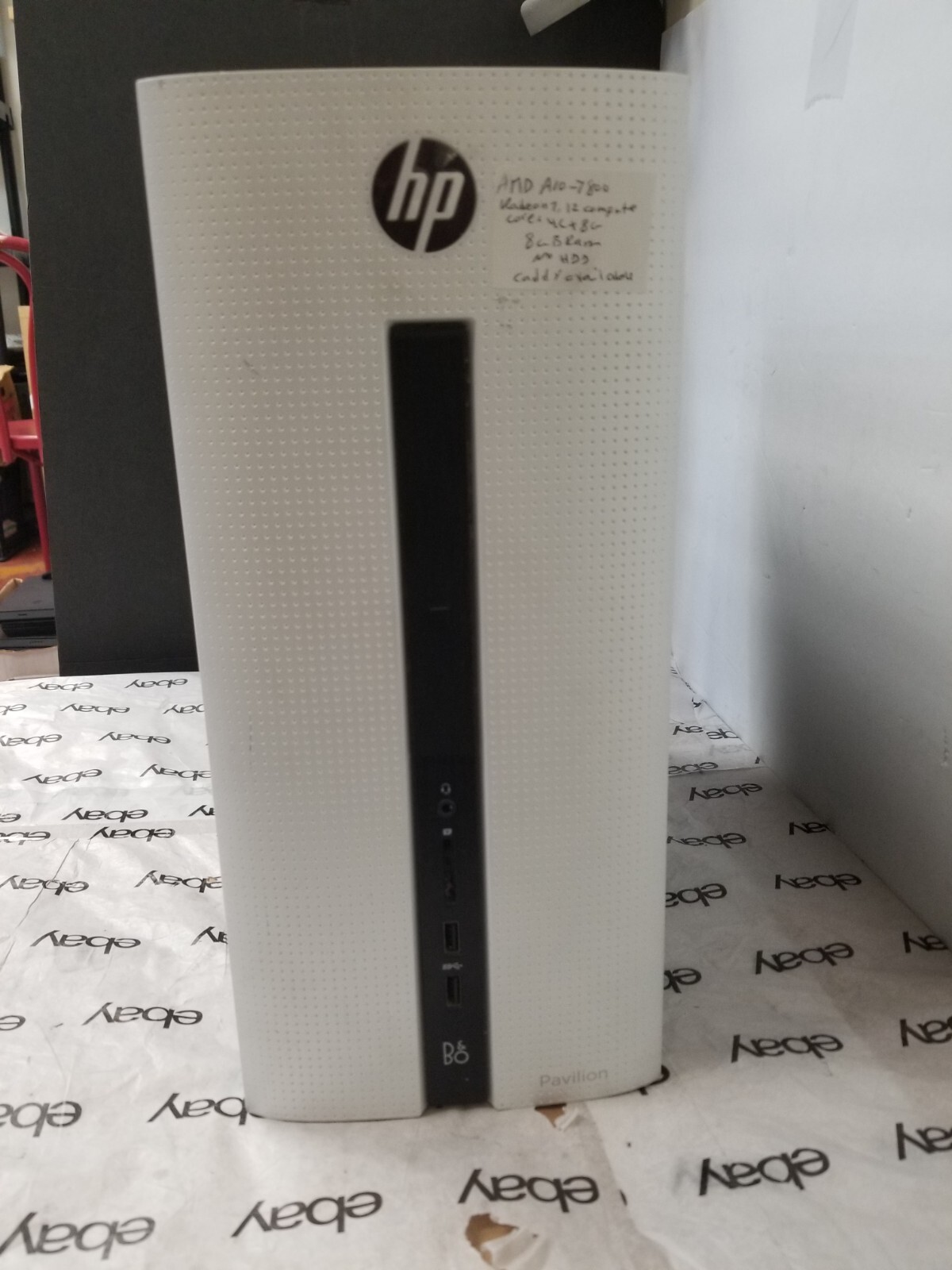 HP Pavilion Desktop 550-127C Tower Computer AMD A10-7800 8GB 0TB NO OS CADDY YES
