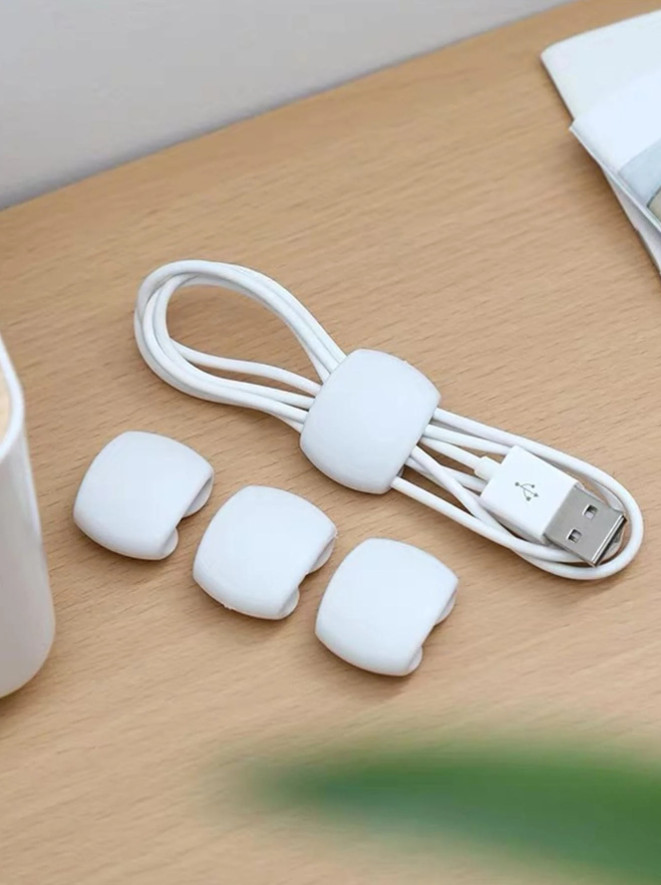 5 pcs Solid Cable Tie Clips – Wire Organizer Holders for Home & Office
