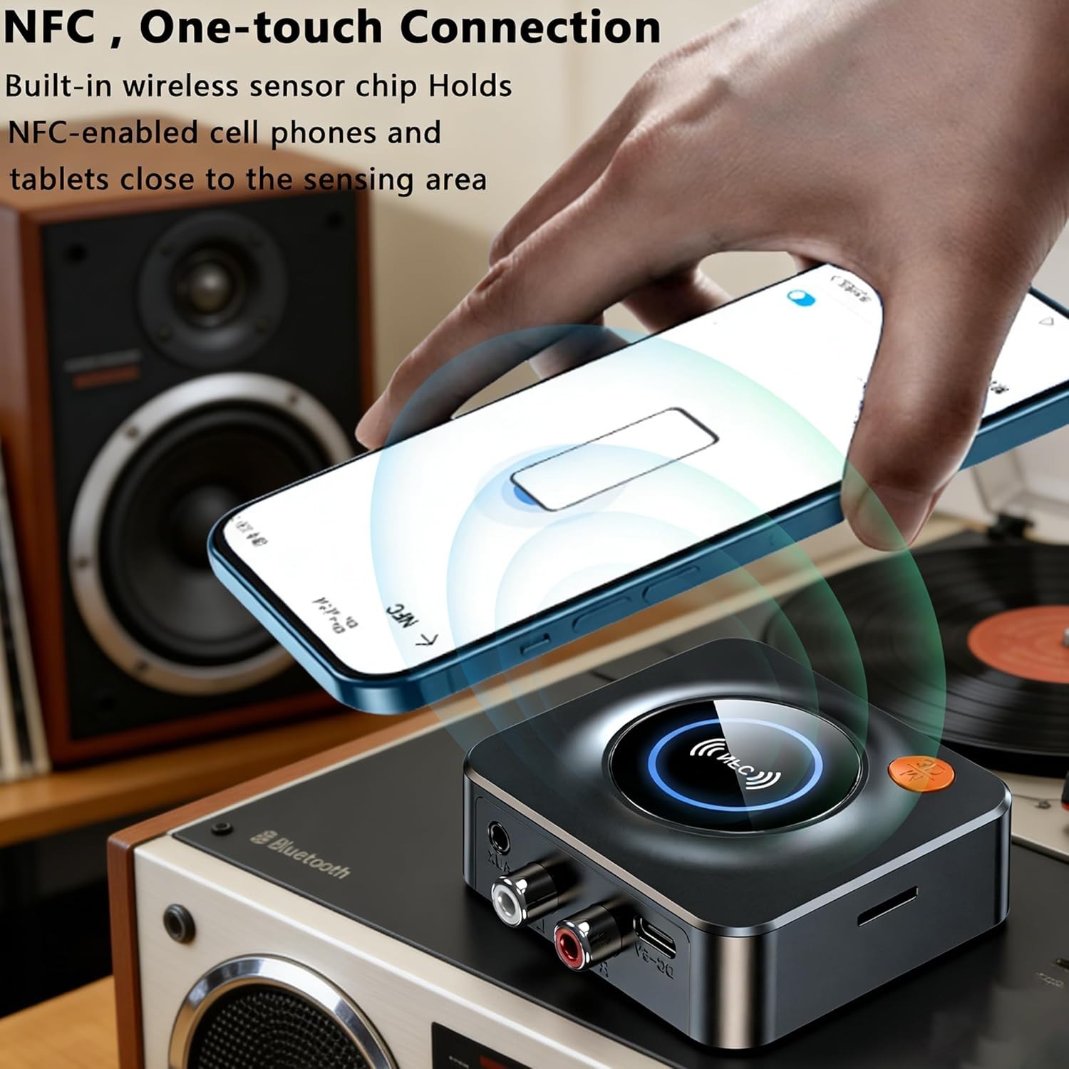 Bluetooth Receiver for Home Stereo, AUX RCA to Bluetooth Adapter for Old Speaker