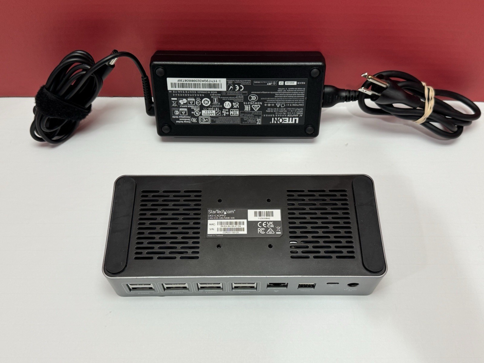 Startech DK31C4DPPD USB-C Universal Docking Station 4K HDMI Unit & Power Adapter