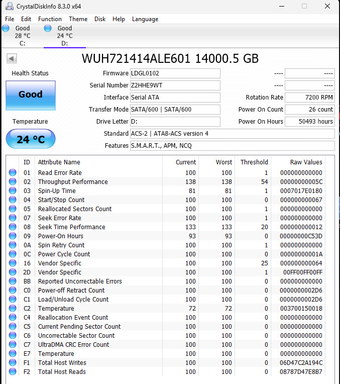 WD Ultrastar DC HC530 14TB SATA 6G 3.5″ 7200RPM Enterprise HDD – WUH721414ALE601
