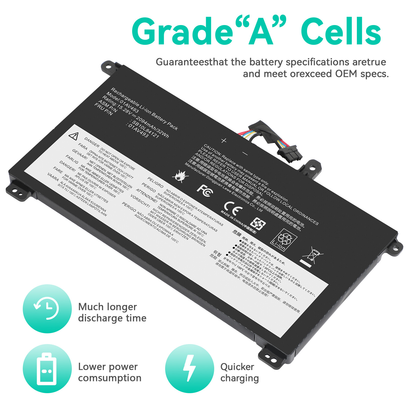 ✅Internal Battery 01AV493 For Lenovo ThinkPad T570 T580 P51S P52S 00UR891 NEW