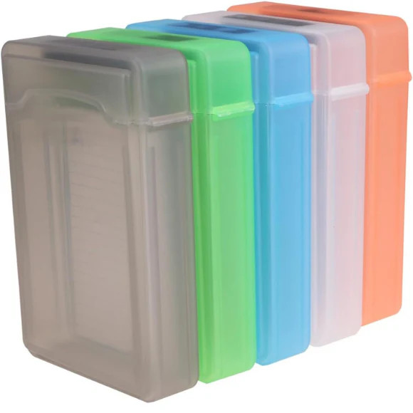 5 Pcs 3.5 Inches Hard Disk Drive Protection Storage Box Case 5pcs Protective