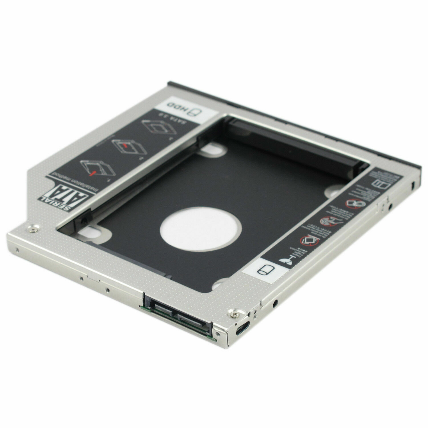 9.5mm Universal For SATA 2nd HDD SSD Hard Drive Caddy CD/DVD-ROM Optical Bay