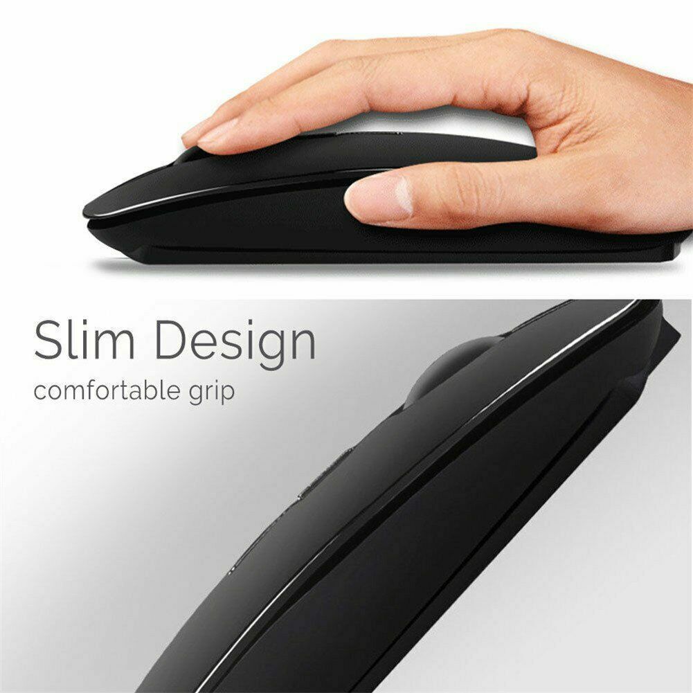 New Slim 2.4 GHz Optical Wireless Mouse + Receiver For Laptop PC Mac Black US